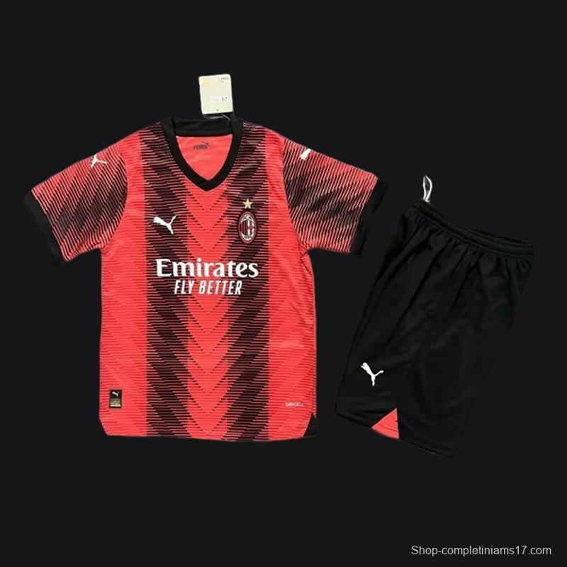 23/24 Kids AC Milan Home Jersey