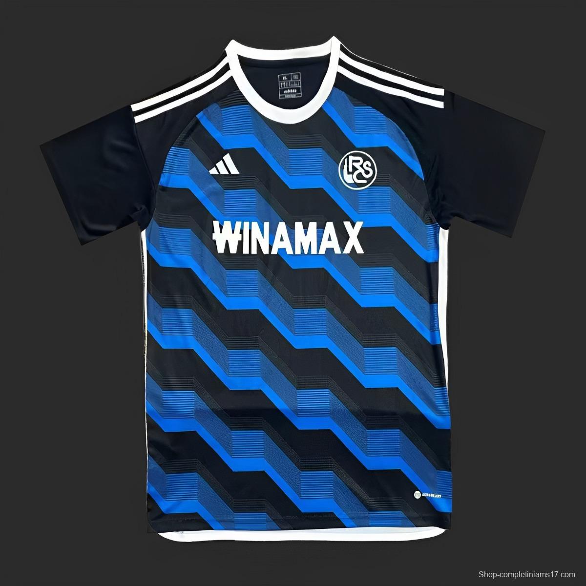 23/24 Strasbourg Third Black Blue Jersey