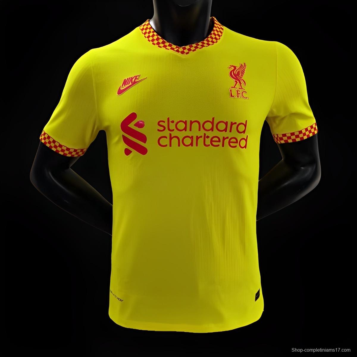 Player Version 21/22 Retro Liverpool Third Yellow Jersey