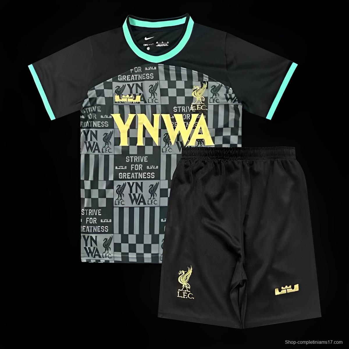 23/24 Kids Liverpool xLebron YNWA Black Jersey