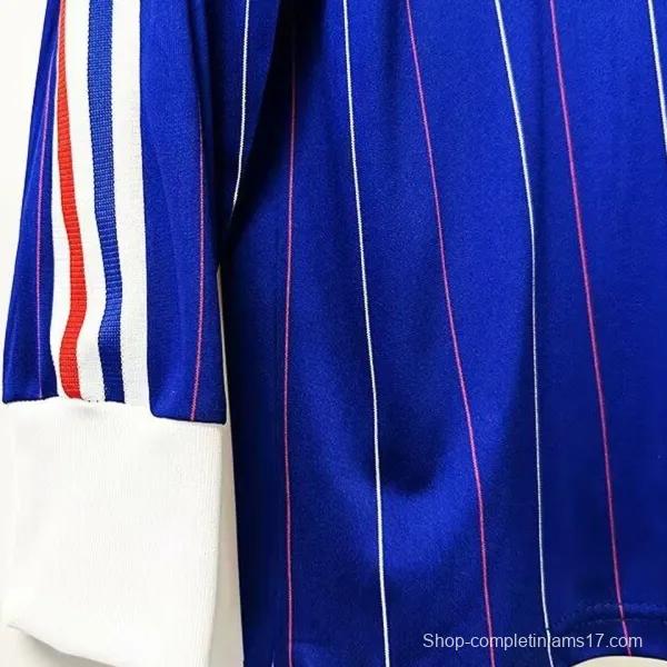 Retro 1982 France Home Long Sleeve Jersey