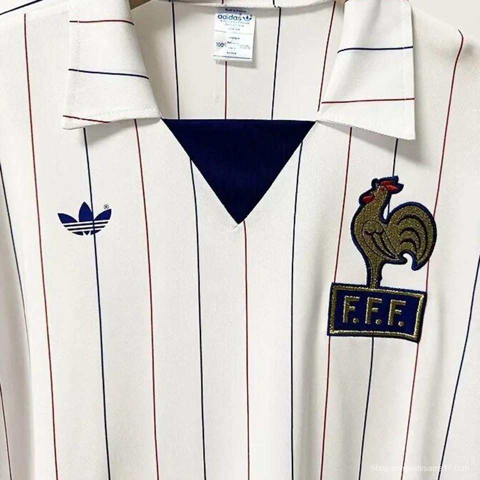 Retro 1982 France Away Long Sleeve Jersey