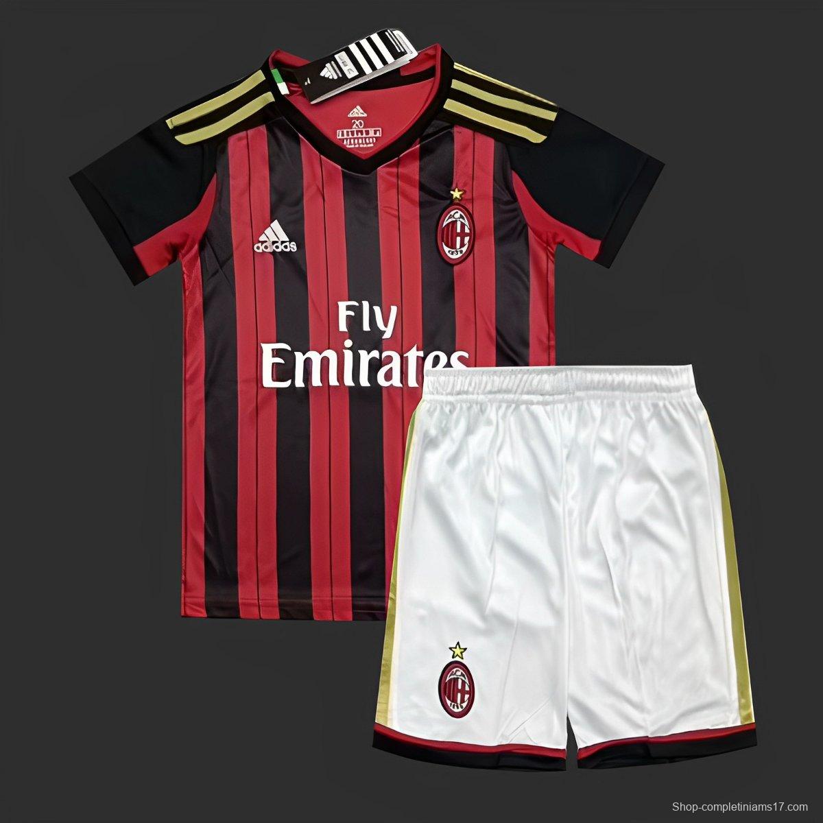 Retro Kids 2013/14 AC Milan Home Soccer Jersey