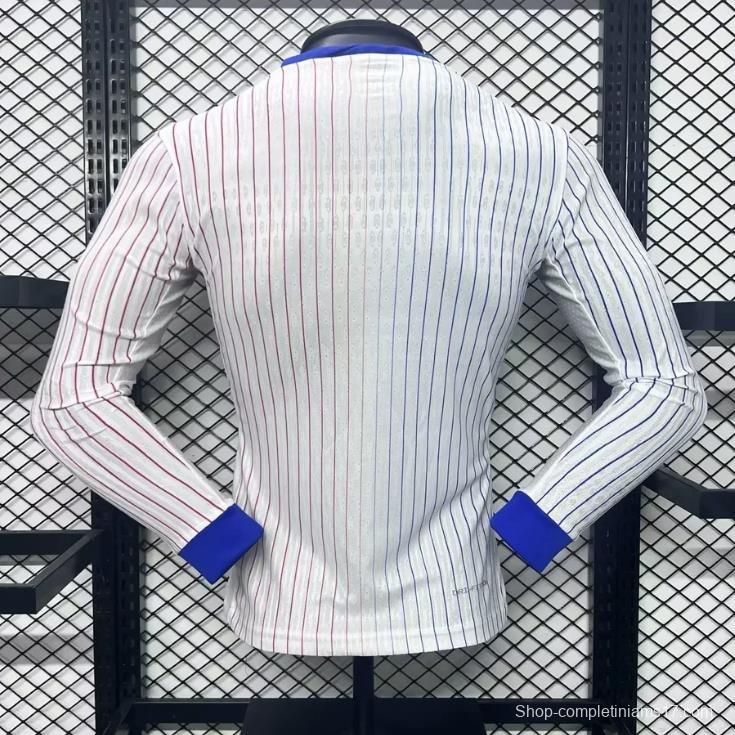 Player Version 2024 France Away Long Sleeve Jersey