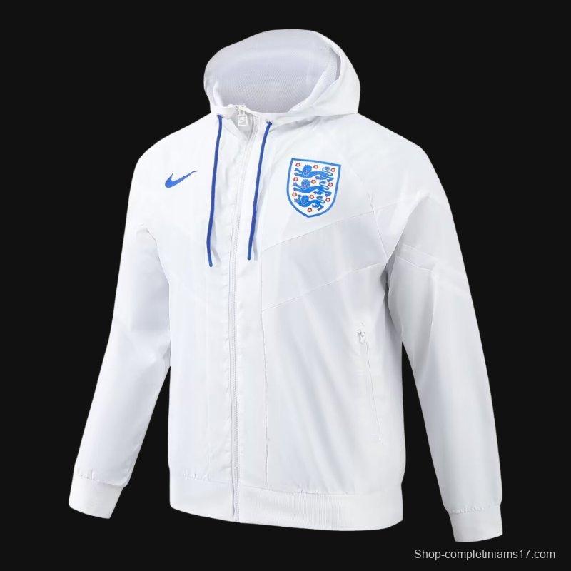 2024 England White Windbreaker