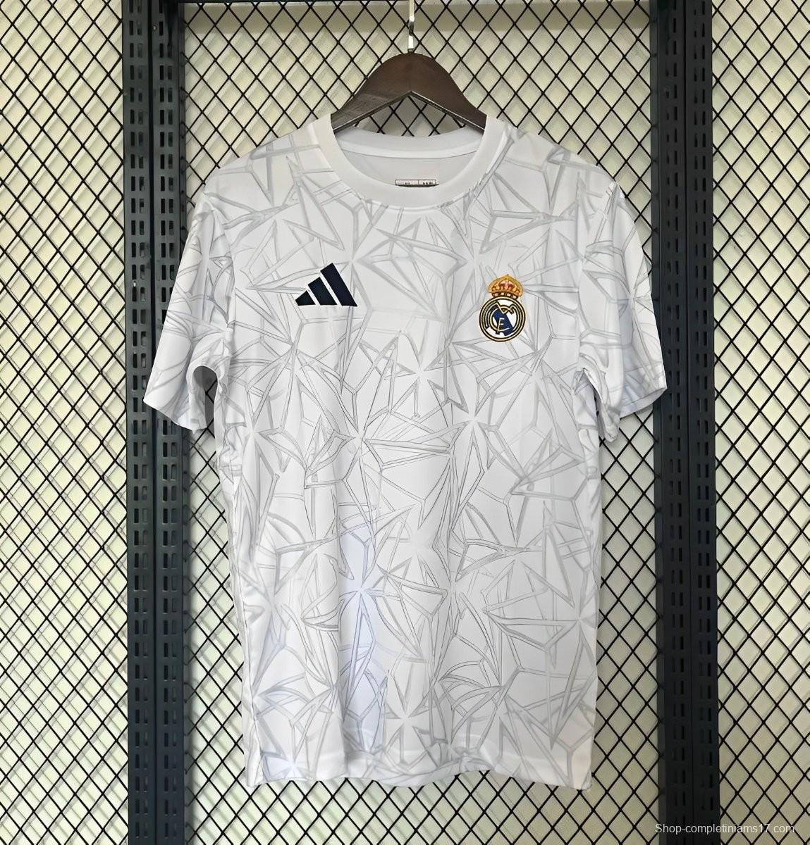 24/25 Real Madrid White Pre-Match Jersey