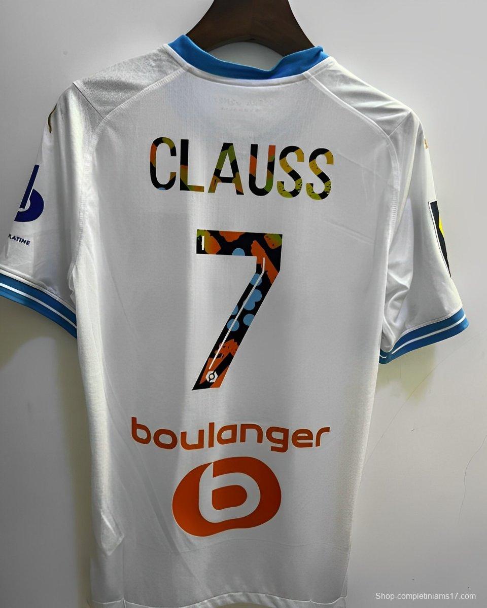 23/24 Olympique Marseille OM Africa Jersey CLAUSS AUBAMEYANG Home Jersey