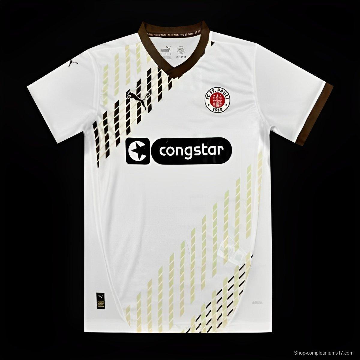 24/25 St. Pauli Away White Jersey