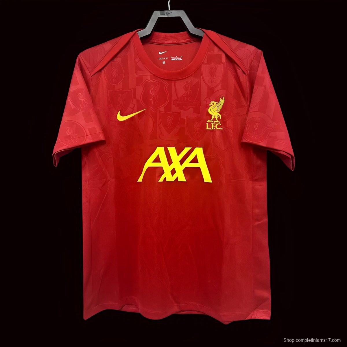 24/25 Liverpool Red Training Pre-match Jersey