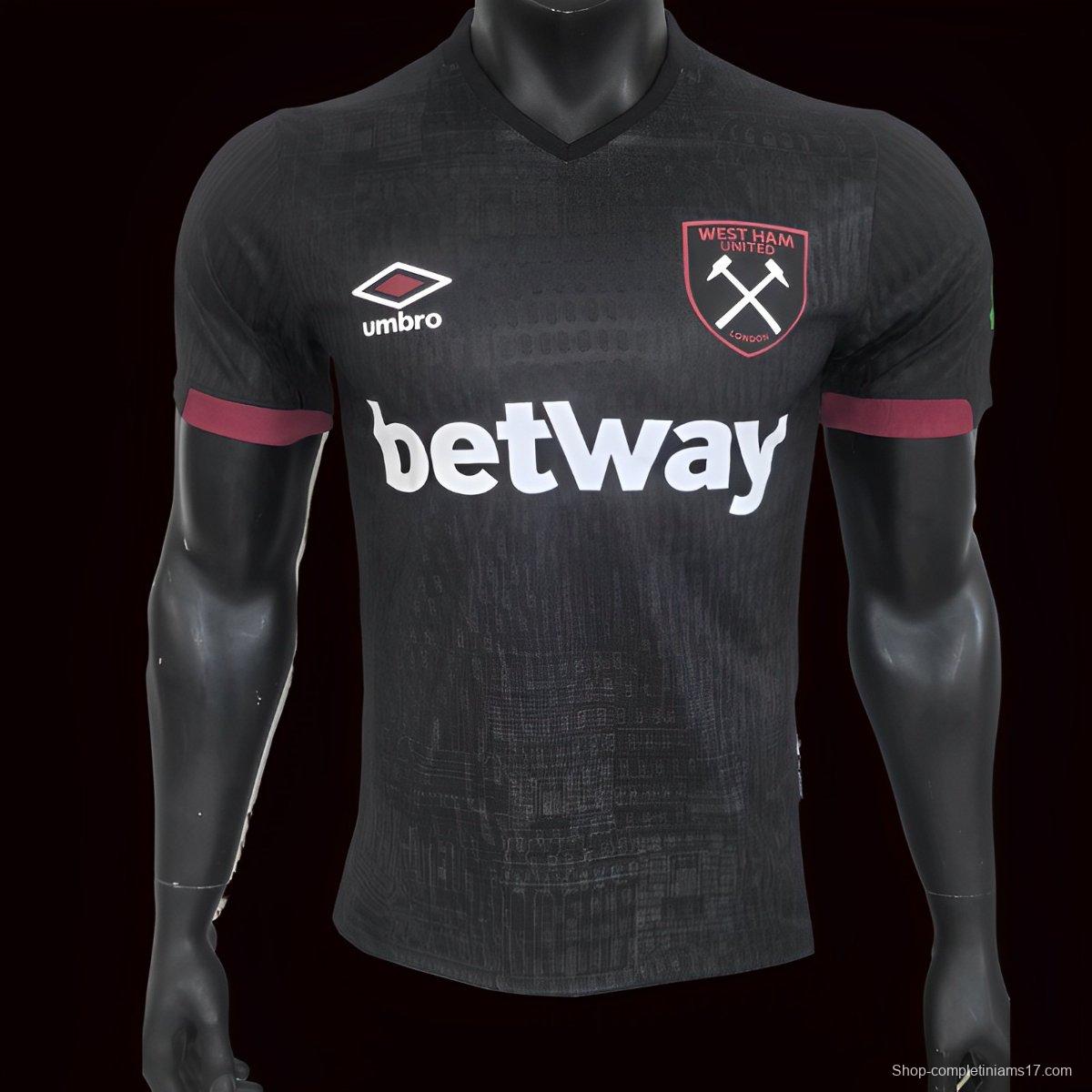 Player Version 24/25 West Ham United Away Black Jersey