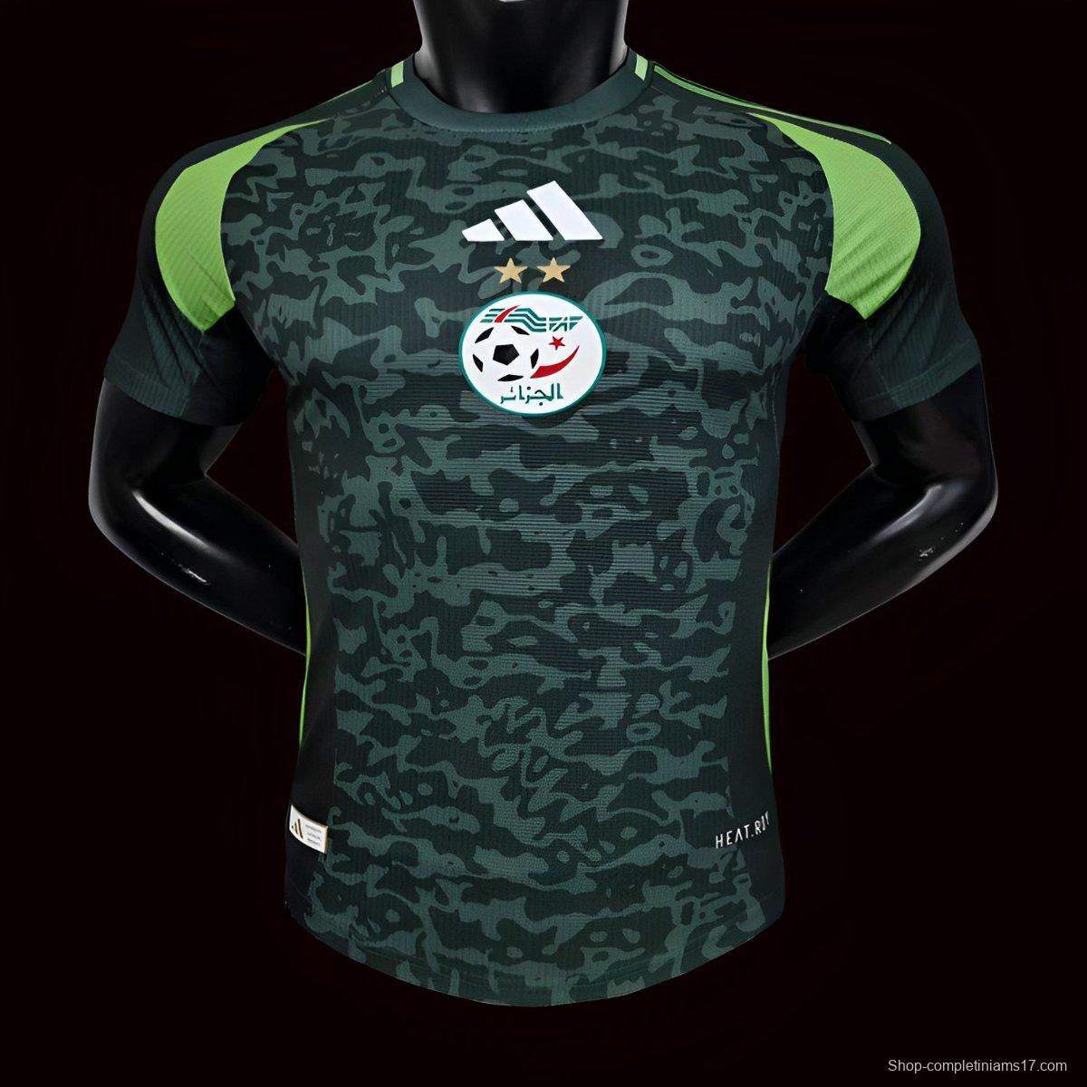 Player Version 2024 Algeria Away Green Jersey