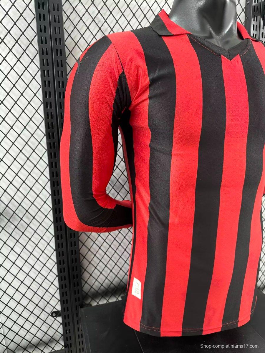 Player Version 24/25 AC Milan Home 125Th Anniversary Long Sleeve Jersey