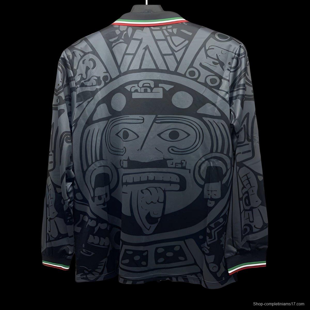 Retro 1998 Mexico Third Black Long Sleeve Jersey