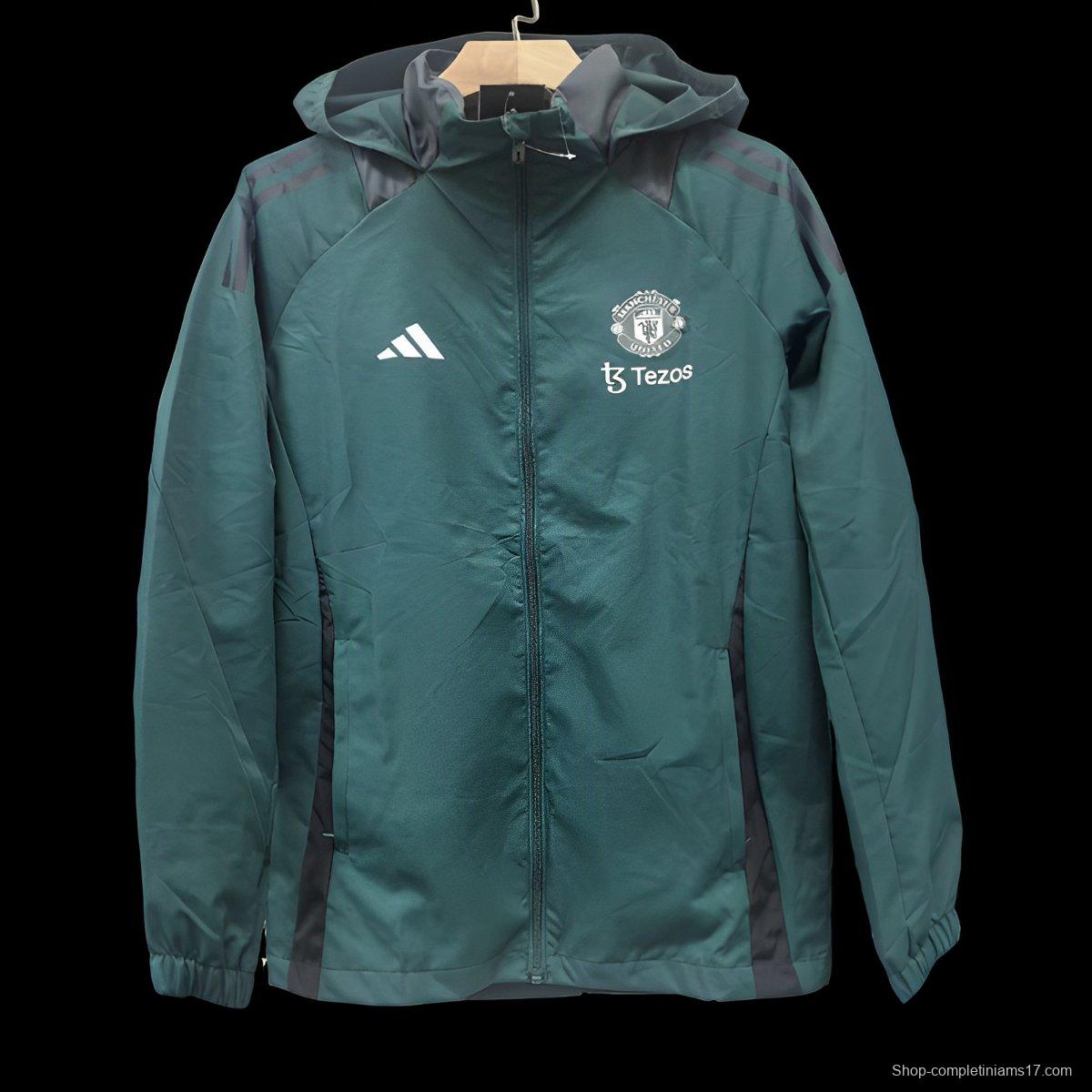 24/25 Manchester United Green Windbreaker