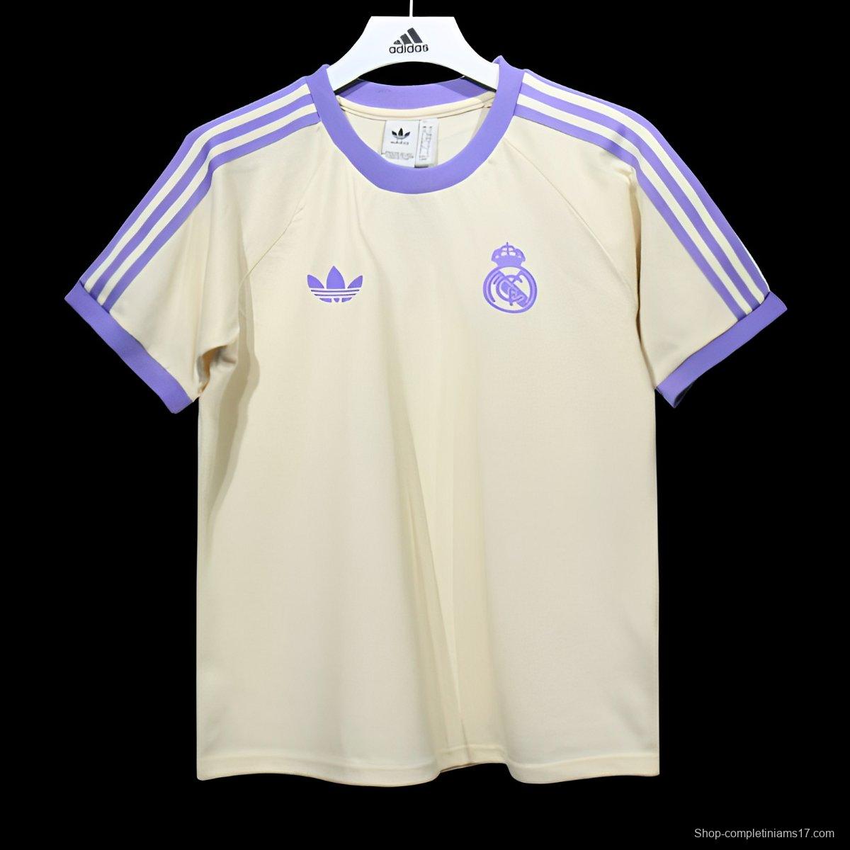 24/25 Real Madrid Cotton Beige T-shirt Jersey