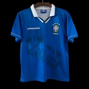 Retro 1994 Brazil Away Blue Jersey