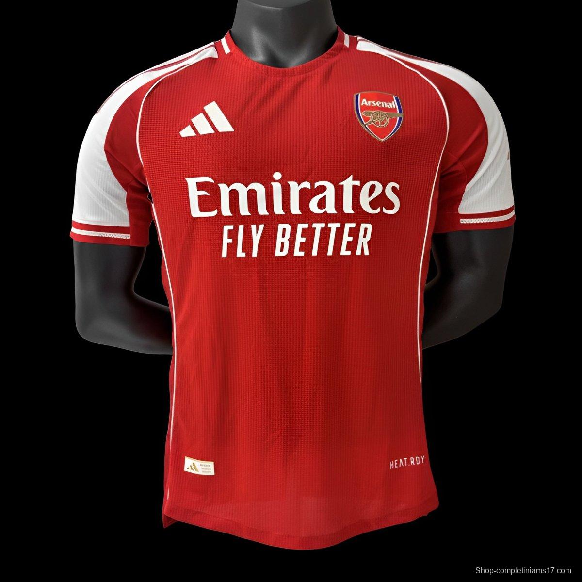 Player Version 25/26 Arsenal Home  Jersey