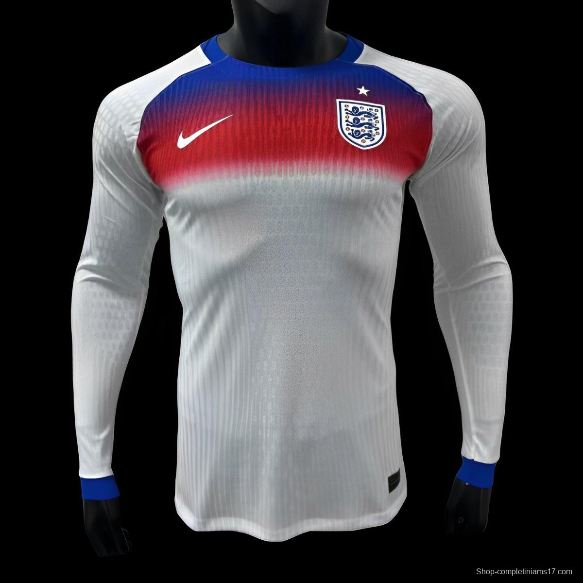 Player Version 2025 England Home Long Sleeve Jersey