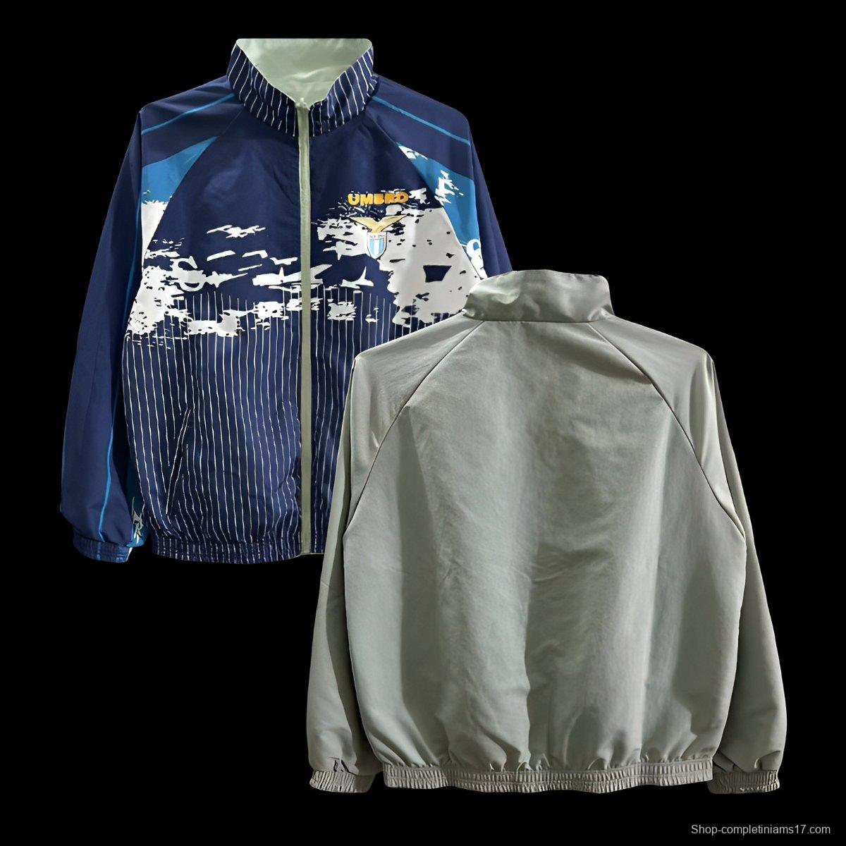 24/25 SS Lazio Navy/Grey Reversible Windbreaker