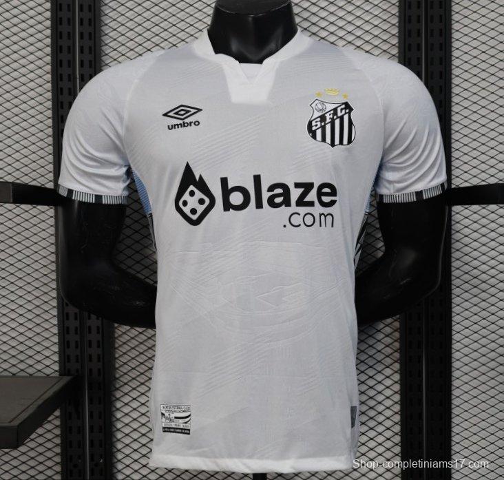 Player Version 25/26 Santos Home Jersey With Sponsors