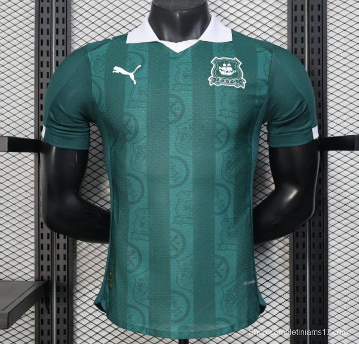 Player Version 25/26 Plymouth Home Jersey Argyle Green with Puma Logo Design