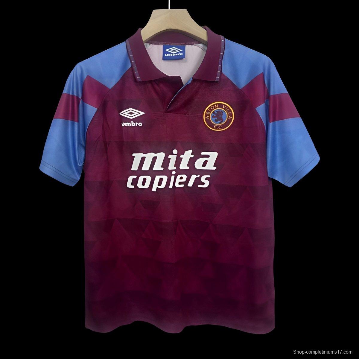 Retro 90/92 Aston Villa Home Jersey