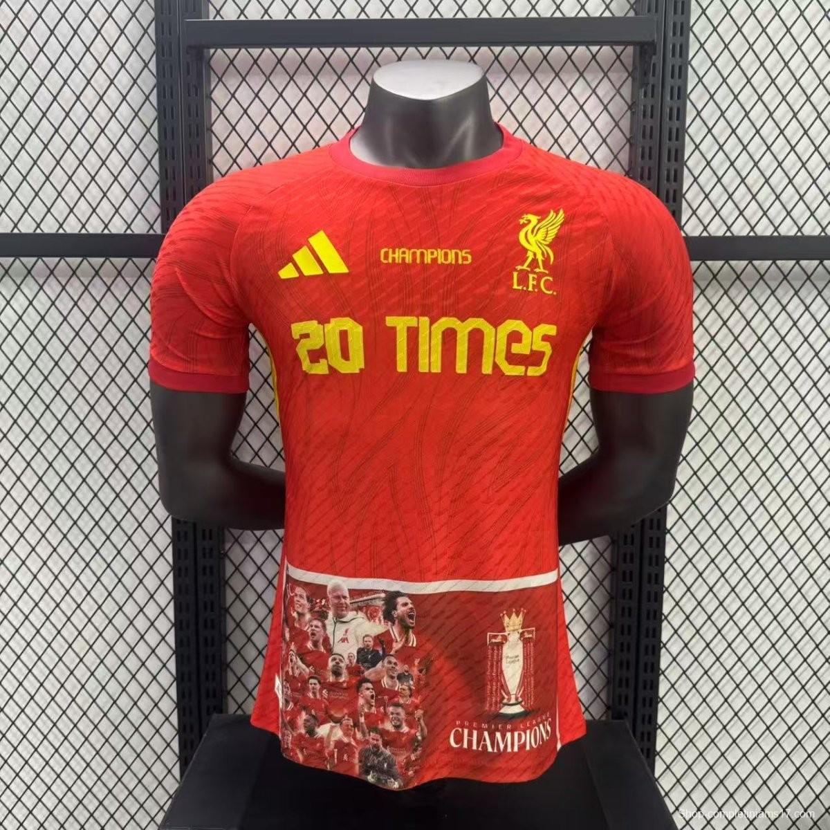 Player Version 25/26 Liverpool 20 Times Champion Jersey