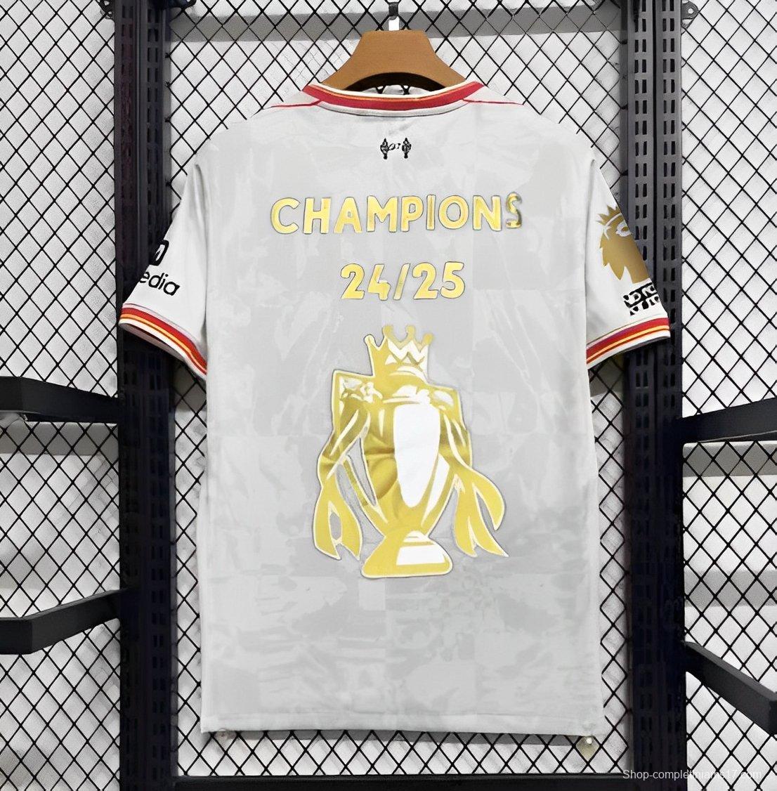 24/25 Liverpool Third White Jersey With Champion Printing