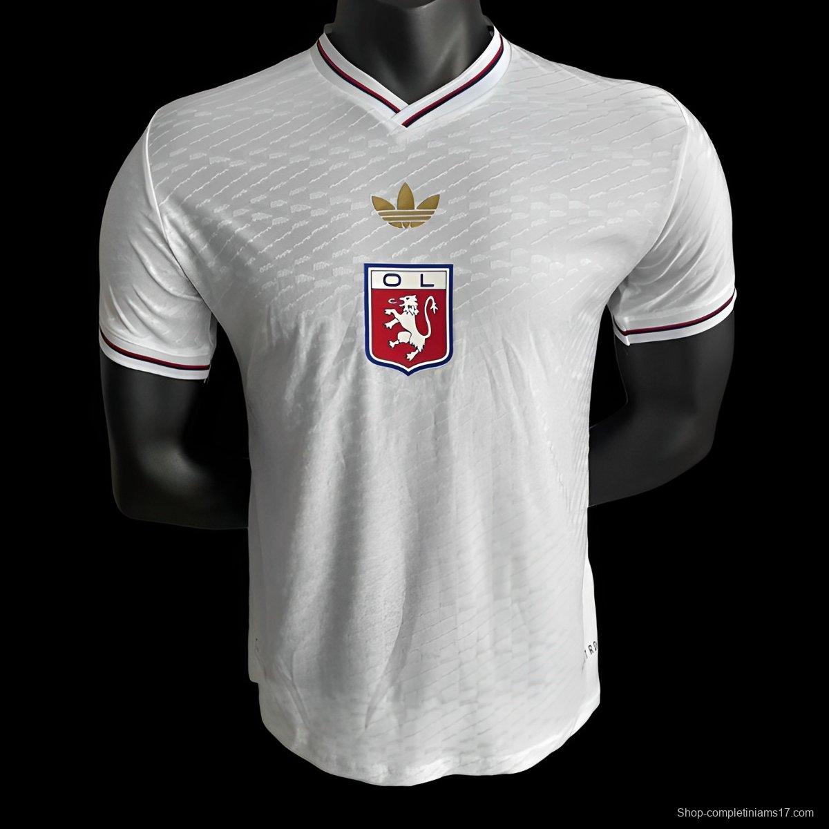 Player Version 25/26 Olympique Lyonnais WHITE Anniversary Jersey