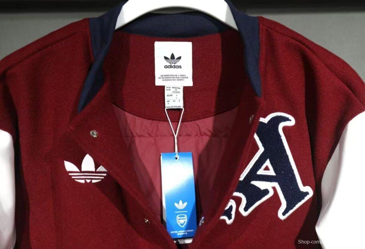 25/26 Adidas Originals xArsenal Wine Baseball VRCT Outdoor Jakcet