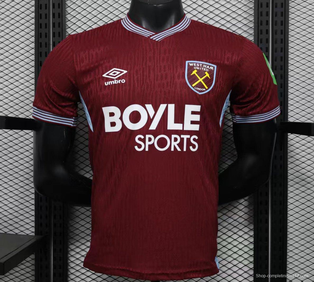 Player Version 25/26 West Ham Home Jersey