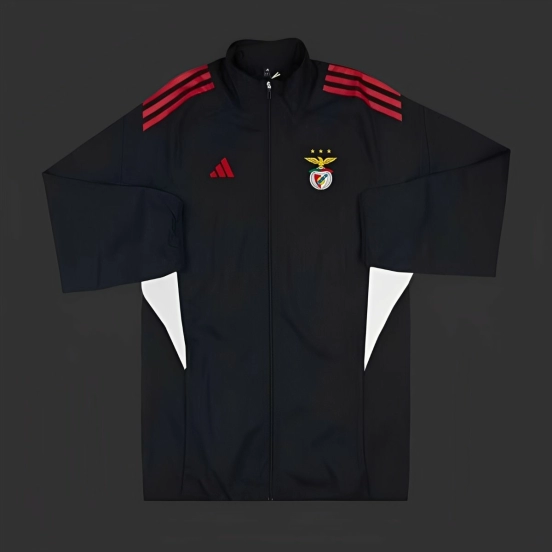 25/26 Benfica BLACK Full Zipper Windbreaker