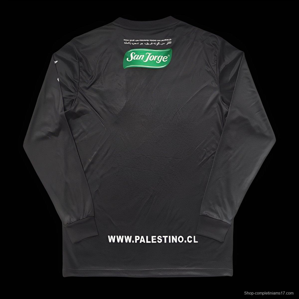 Retro 22/23 Palestino CD Black Long Sleeve Jersey