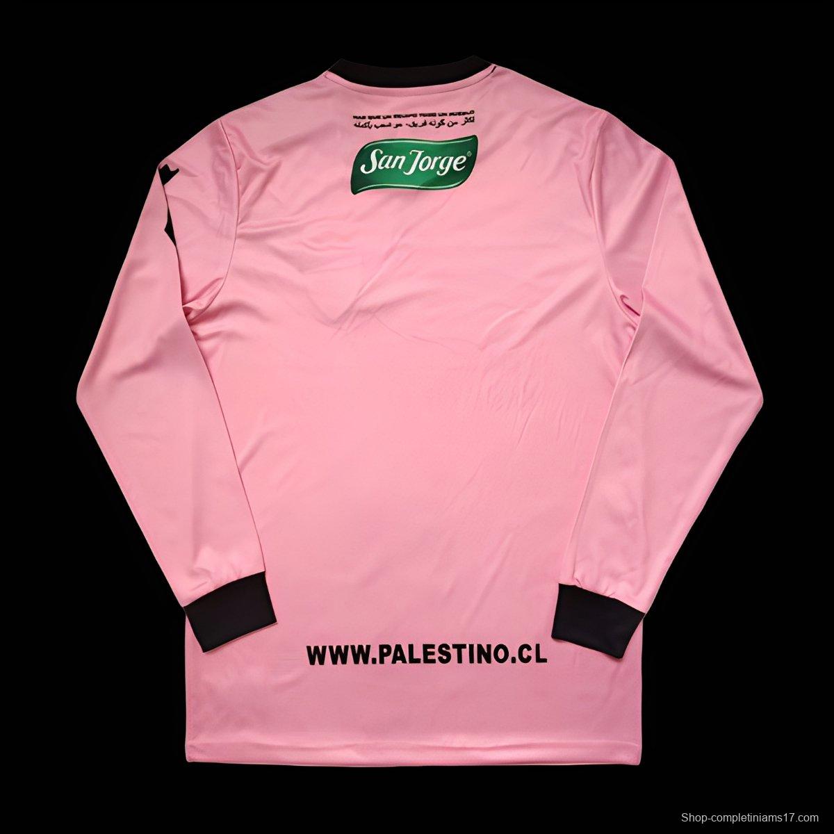 Retro 22/23 Palestino CD Pink Long Sleeve Jersey