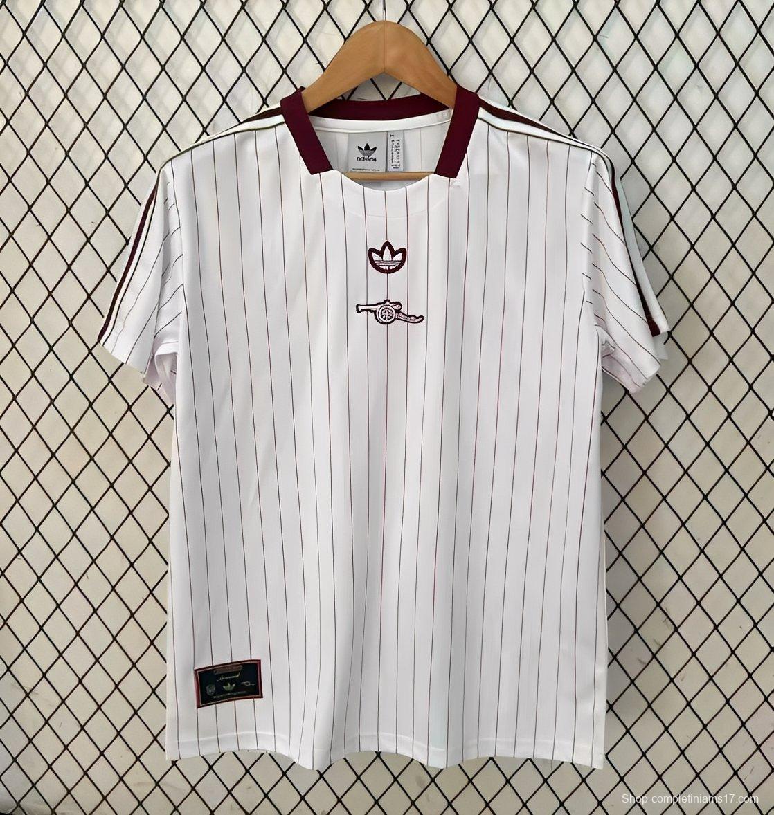 25/26 Arsenal Adidas Original Terrace Icons WHITE Jersey