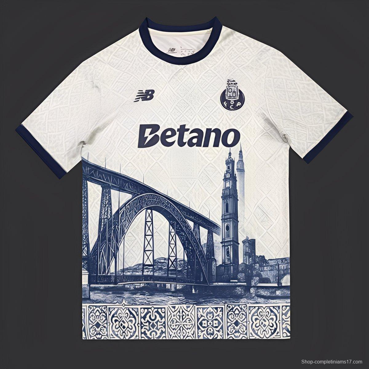 25/26 FC Porto White with Porto Bridge and Azulejo Pattern Jersey