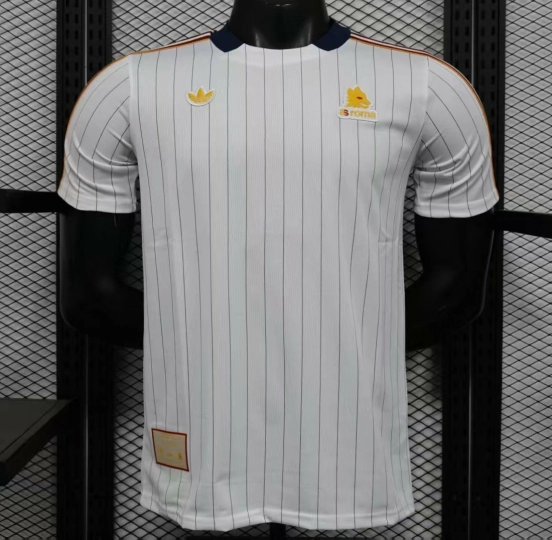 Player Version 25/26 AS Roma White Adidas Original Casual Jersey