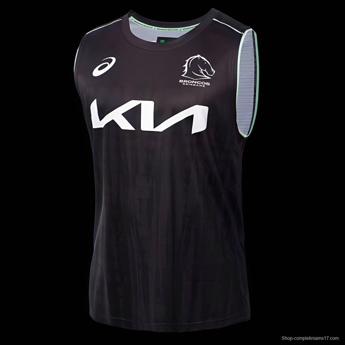 25/26 Brisbane Broncos Black Training Vest