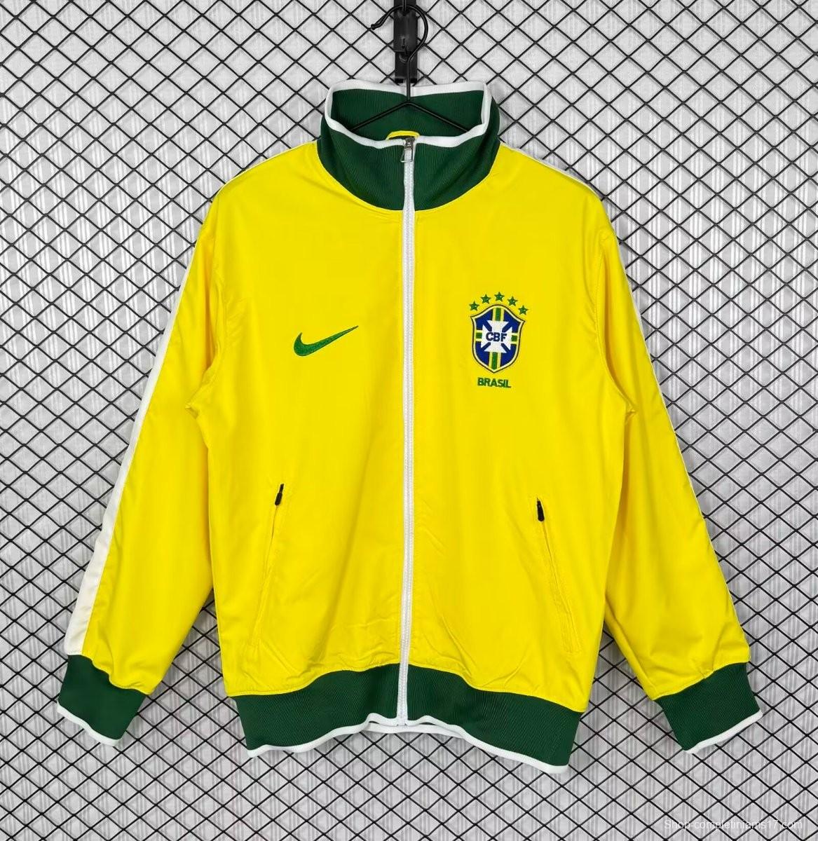 Retro 2010 Brazil Home Windbreaker