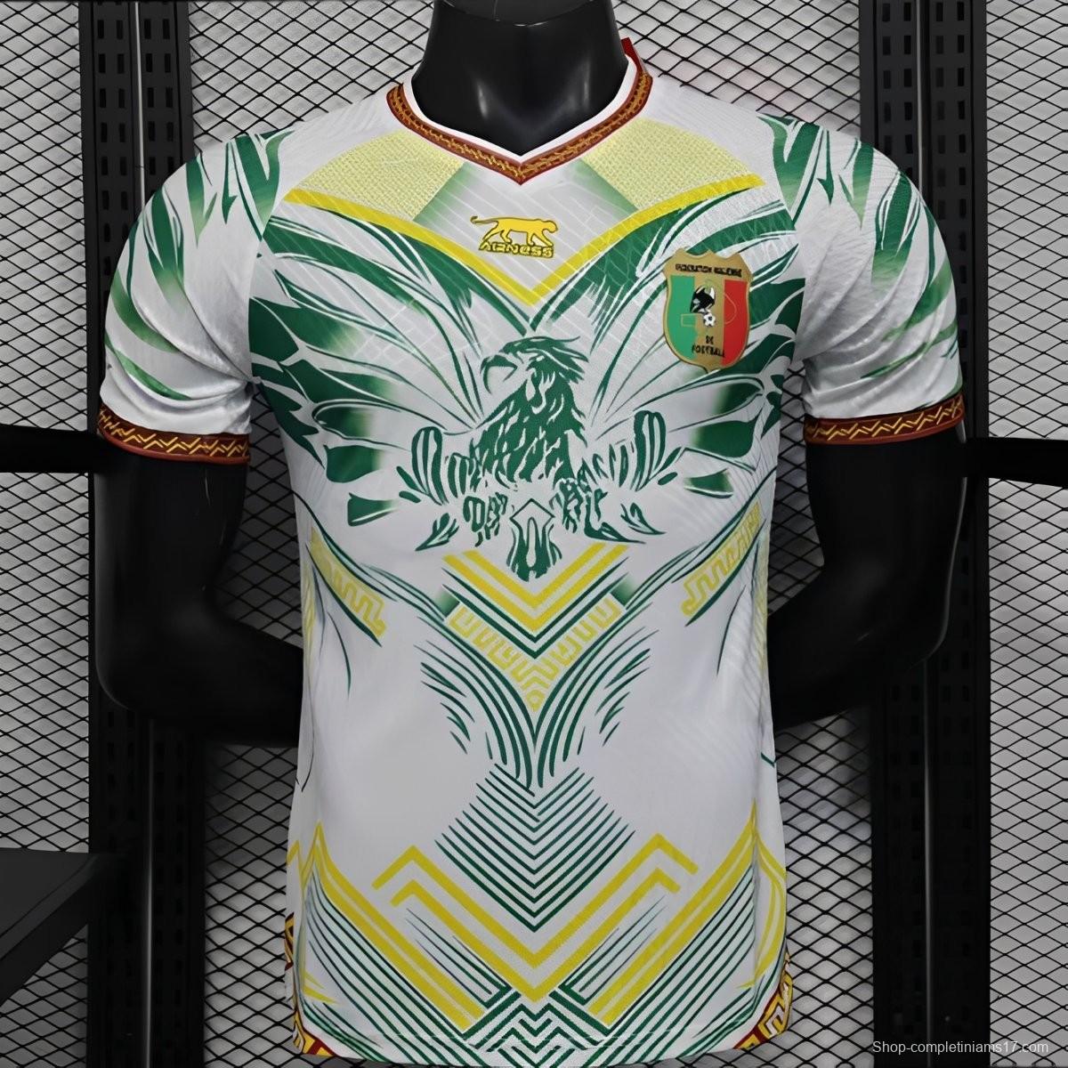 Player Version 2026 Mali Away White with Eagle Pattern Jersey