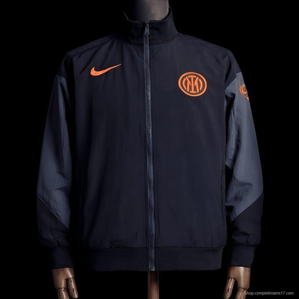2026 Inter Milan Black Jacket Windbreaker