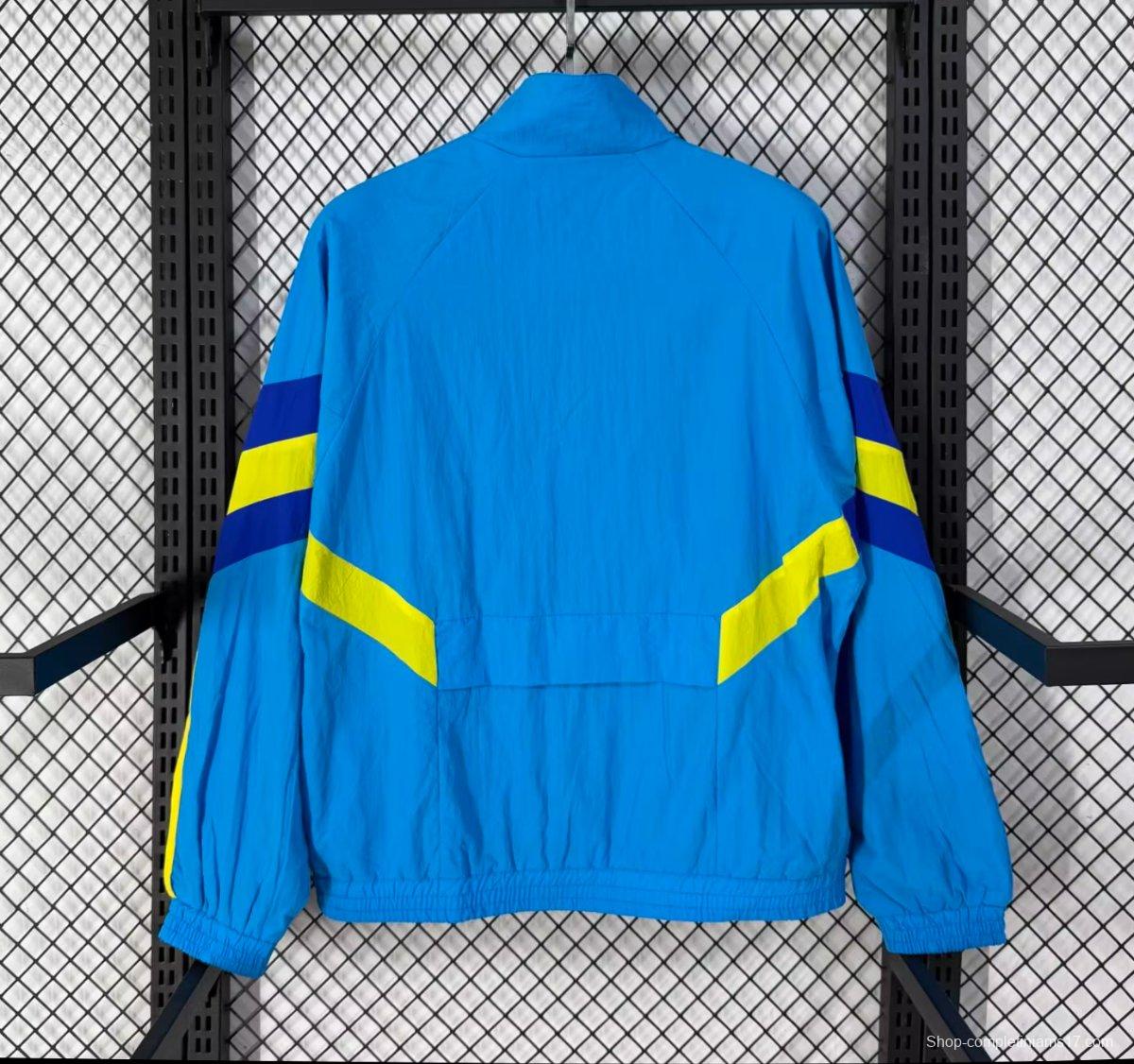 25/26 Boca Juniors Blue Full Zipper Windbreaker