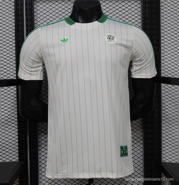 2026 Player Version Algeria White with Green Pinstripes Jersey