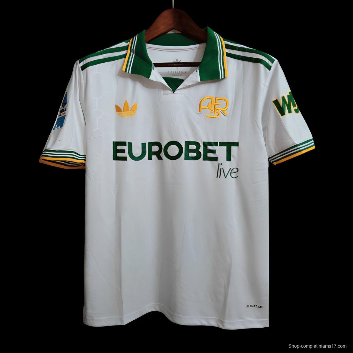 25/26 AS Roma Third White Jersey With Full Sponsors