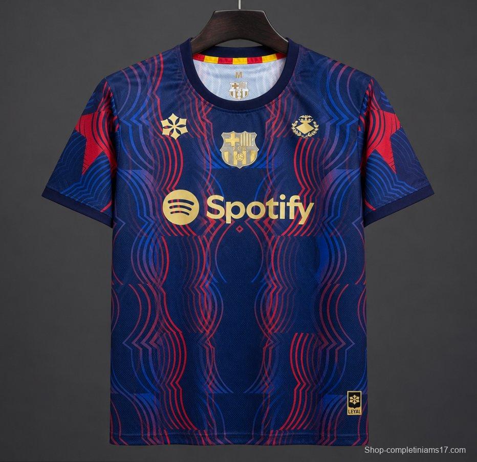 26/27 Barcelona Pre-Match Dark Blue/Red/Gold Jersey