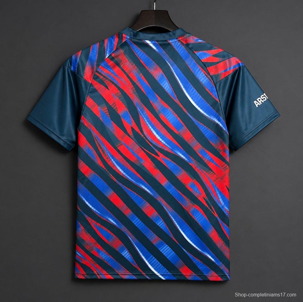 26/27 Arsenal Navy Blue Brushstroke Pattern Pre-match Jersey