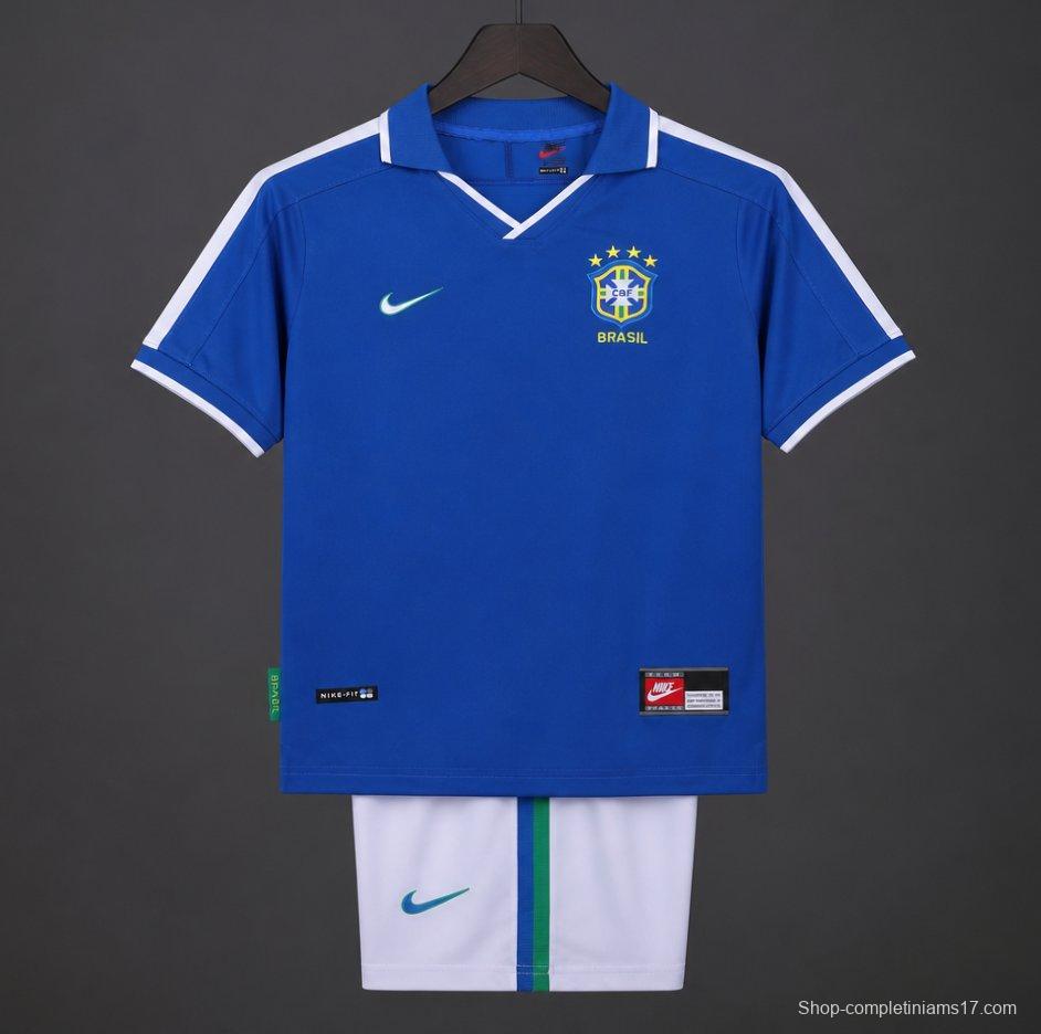 Retro Kids 1997 Brazil Away Jersey