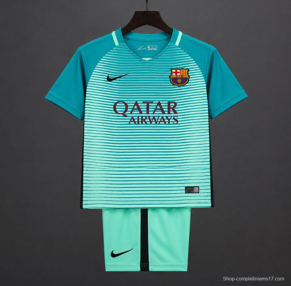 Retro Kids 16/17 Barcelona Third Away Jersey