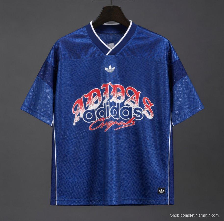 26/27 Adidas Originals Roses Mesh Blue Vintage Style Jersey