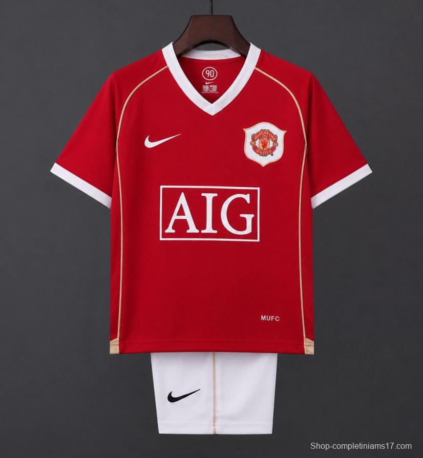 Retro Kids 06/07 Manchester United Home Jersey